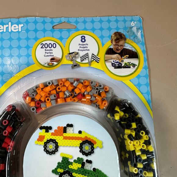 Perler Beads Race Car Set NEW 2000 Beads 8 Projects - Picture 3 of 6